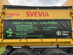 Falköping CLC med mixer på elektrisk lastebil